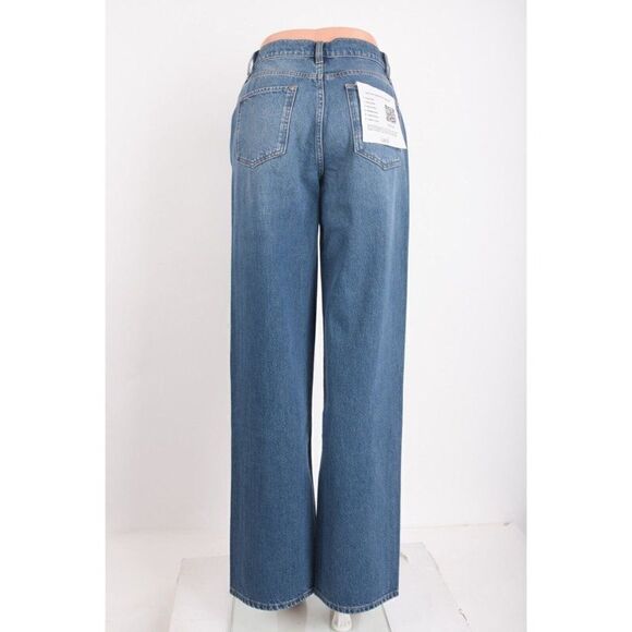 Triarchy Womens Ms Keaton High Rise Baggy Jeans Sz 24 Organic medium Indigo New - Picture 5 of 7